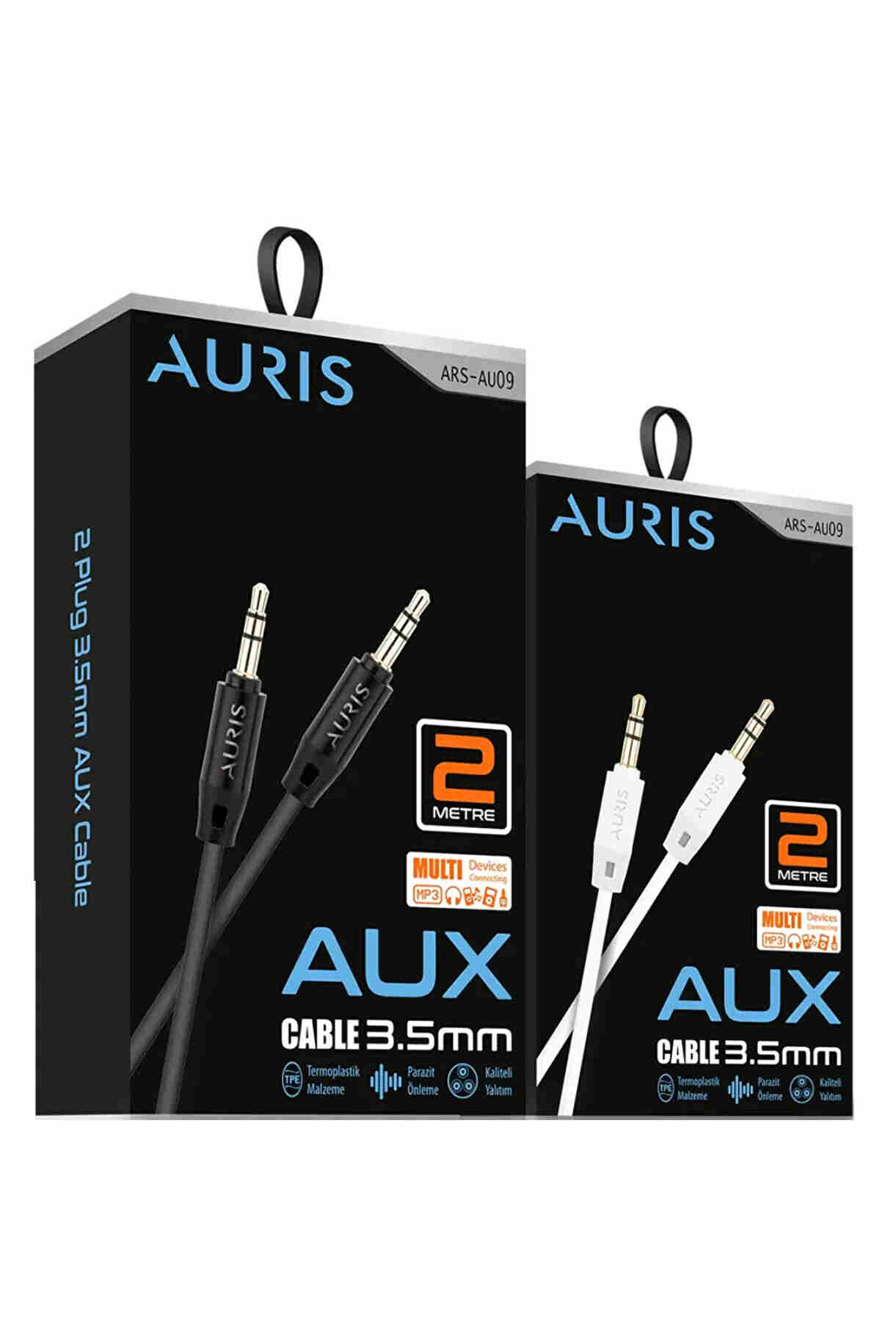 Auris AUX Kablosu 3.5mm 2 Metre Ses Kablosu